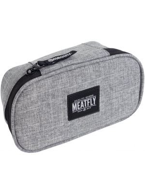 Školní penál Meatfly XL Pencil Case grey heather