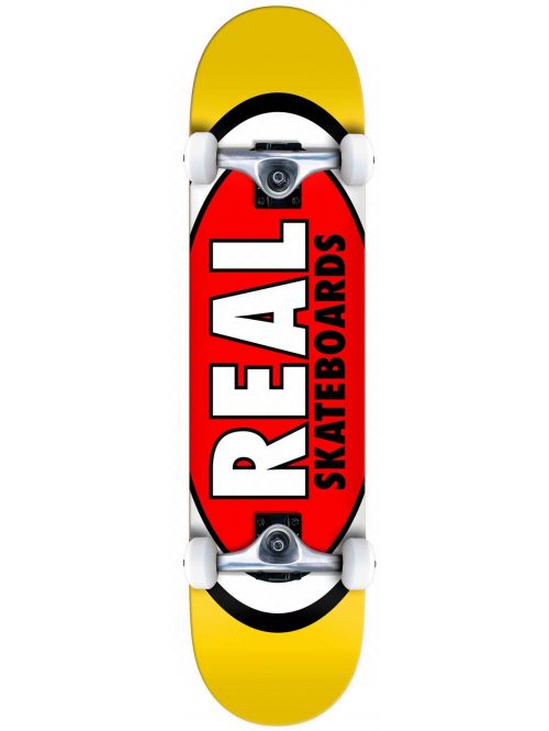 Skateboard Real Classic Oval II yellow red 7,75