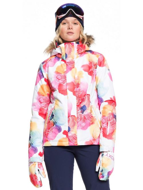 Bunda Roxy Jet Ski Jk bright white aquarel flowers | Boardmania.cz