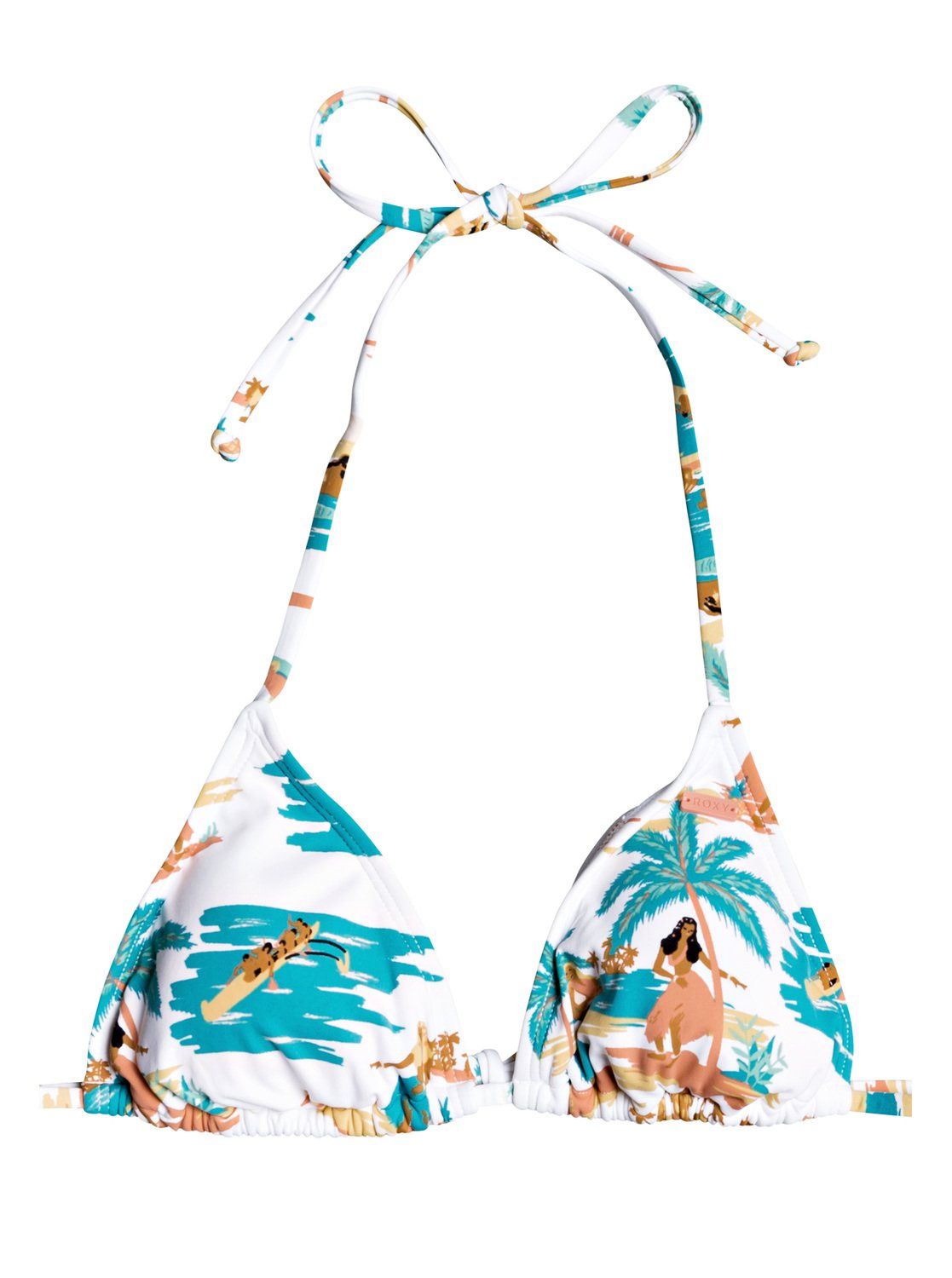 Plavky Roxy PT Beach Classics Tiki Tri bright white honolulu