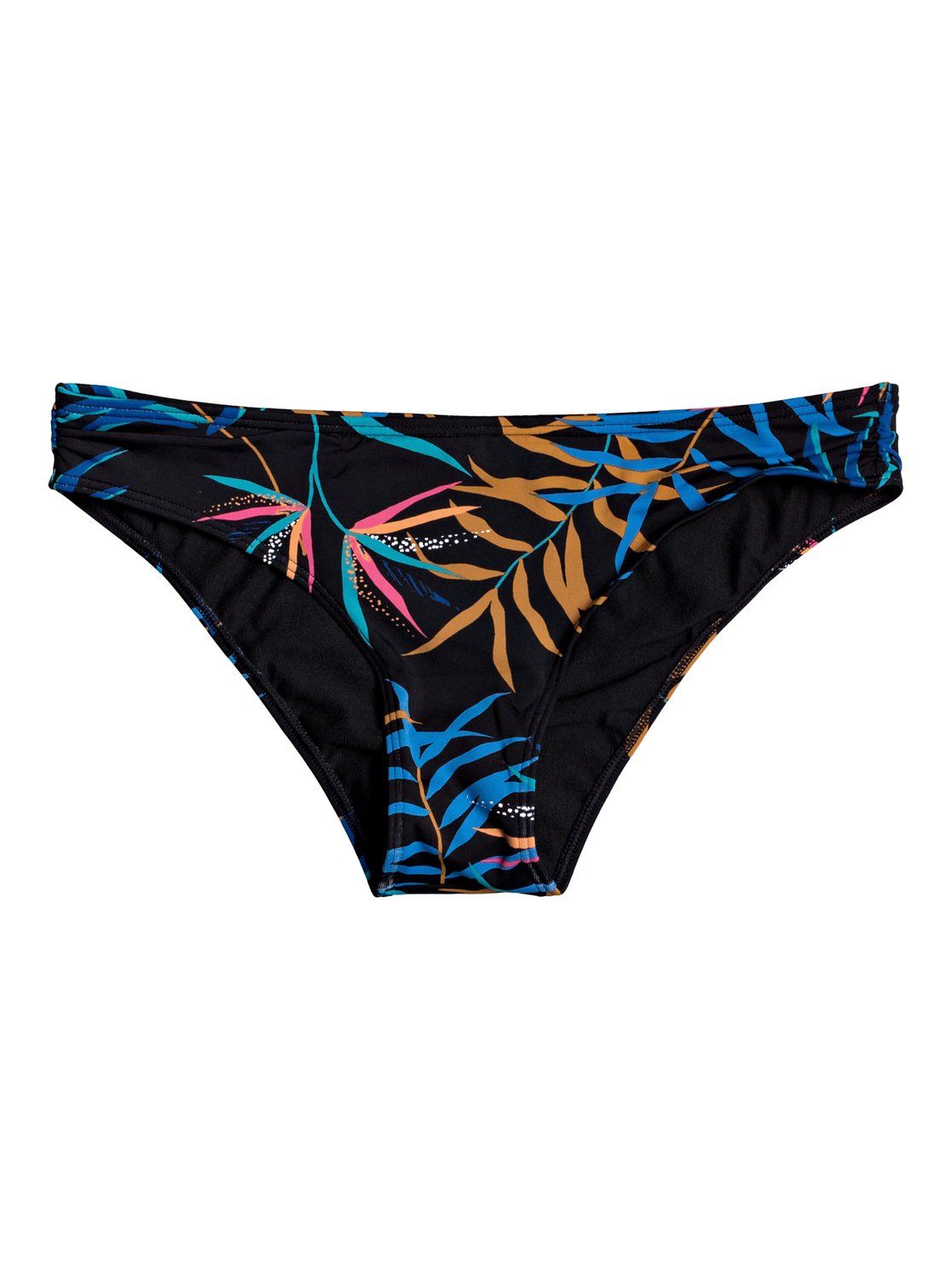 Plavky Roxy Lahaina Bay Reg Bottom anthracite wild leaves