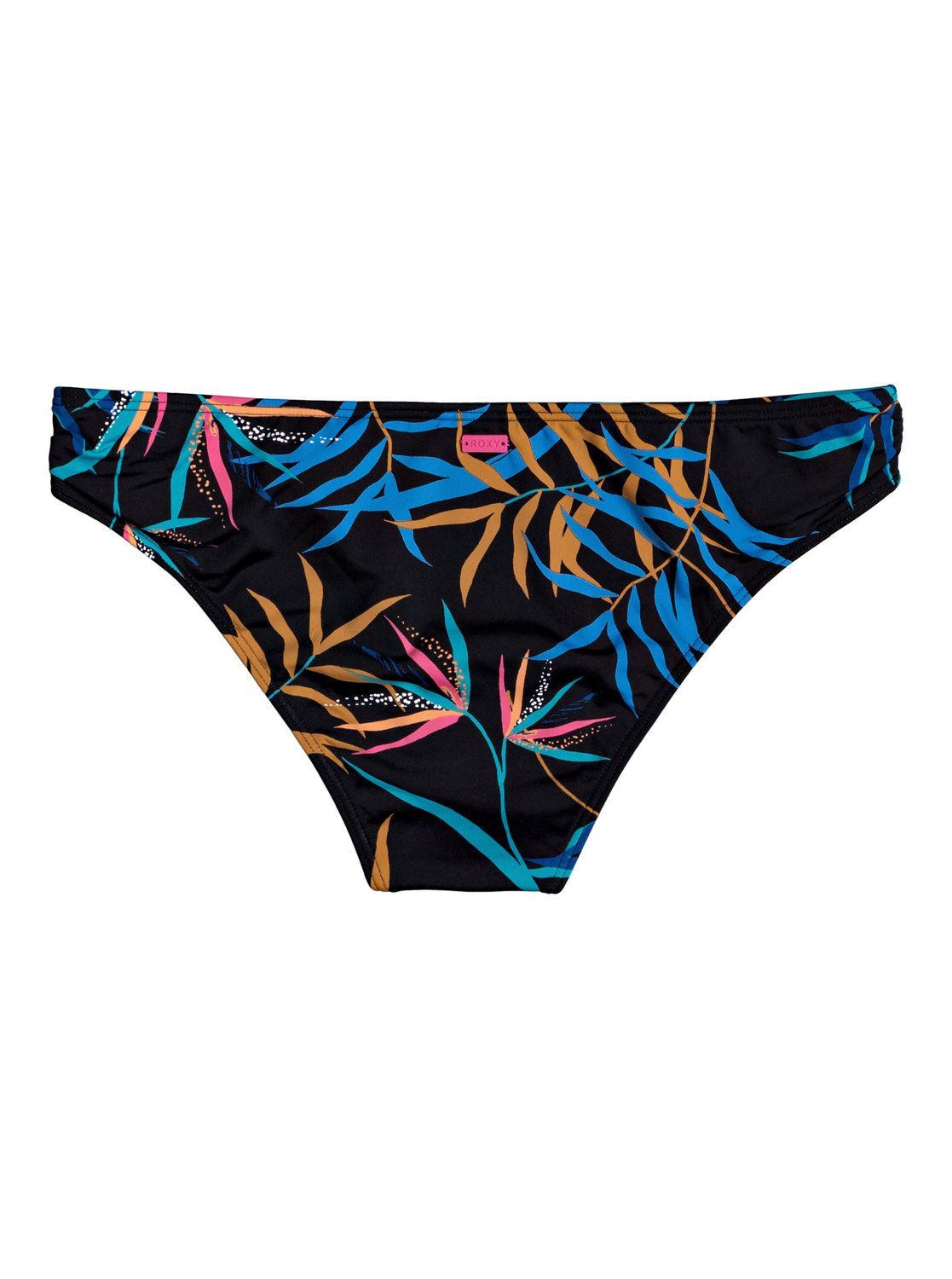 Plavky Roxy Lahaina Bay Reg Bottom anthracite wild leaves