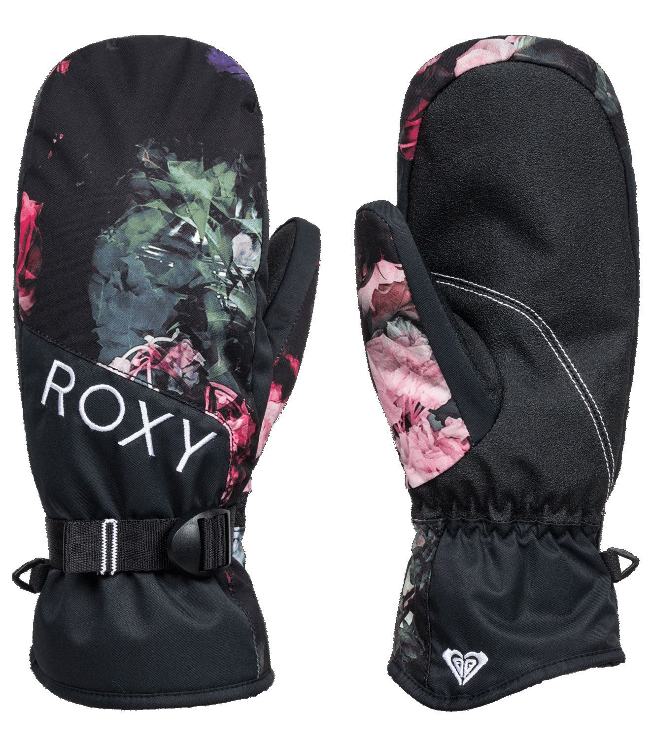 Roxy JETTY - Wanten - true black bobby line/zwart