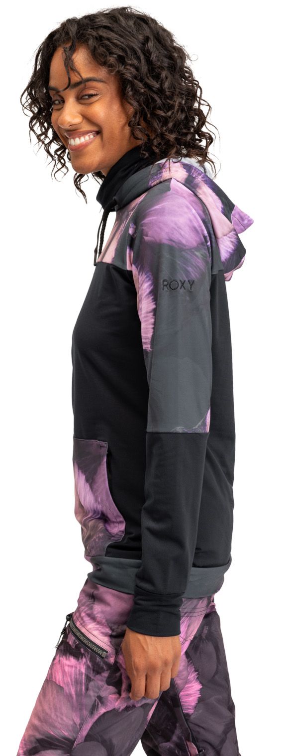 Mikina Roxy Winter Valley true black pansy pansy