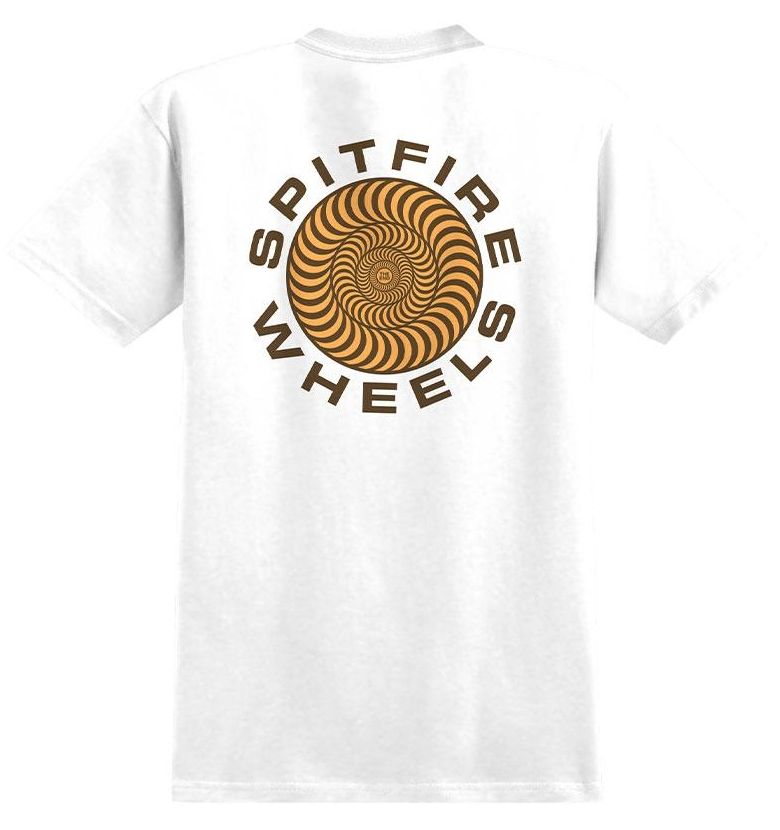 Pánské tričko Spitfire Classic 87' Swirl white brown orange