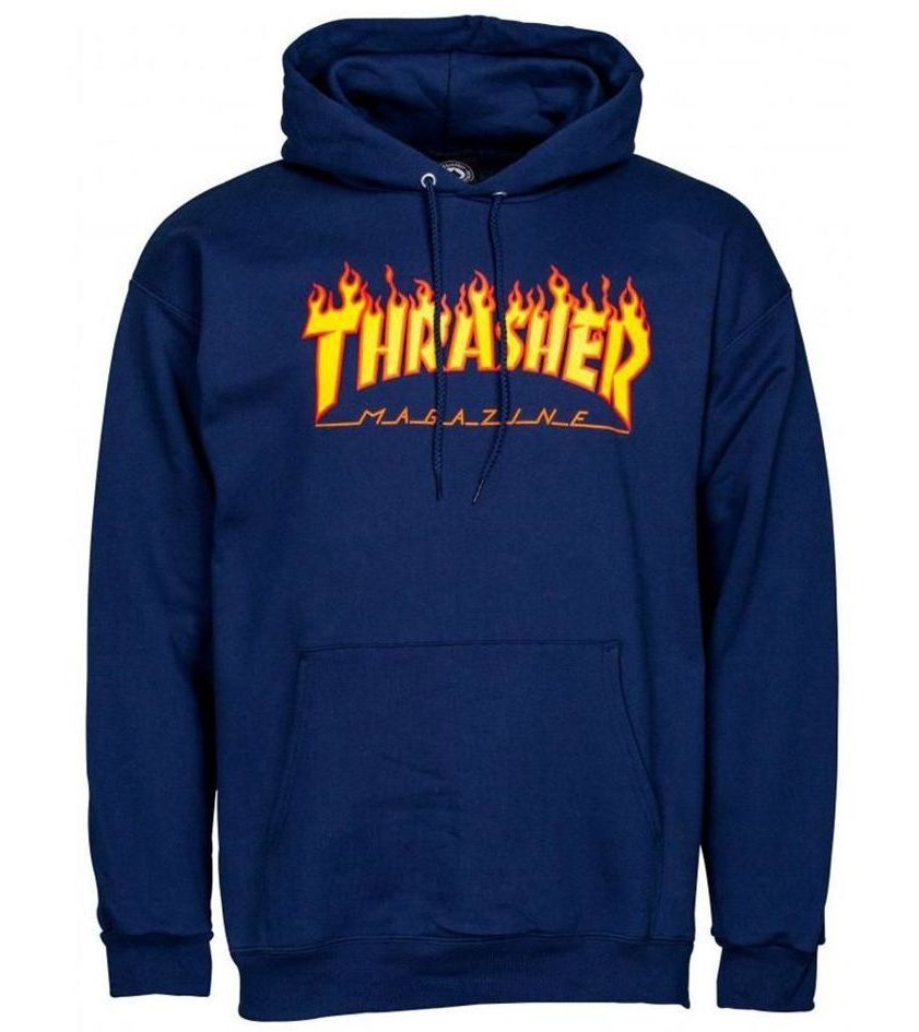 Pánská mikina Thrasher Flame Hood navy
