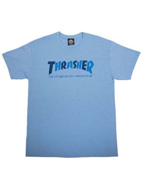 Pánské tričko Thrasher Checkers logo carolina blue