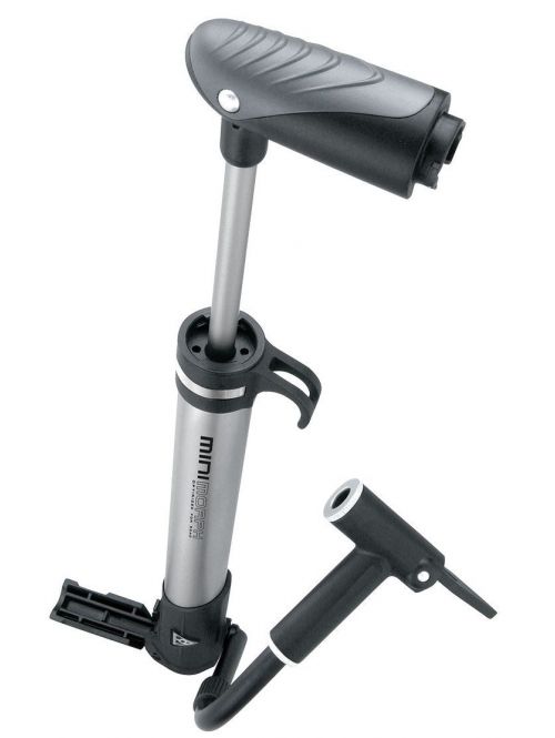 Mini Pompe à Vélo Topeak Morph (TMM-1) – Alu, Argent/noir, Compacte Avec Flexible