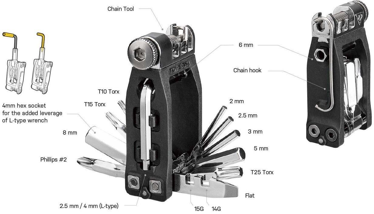 Cyklo nářadí Topeak Ninja Master+ Toolbox T16