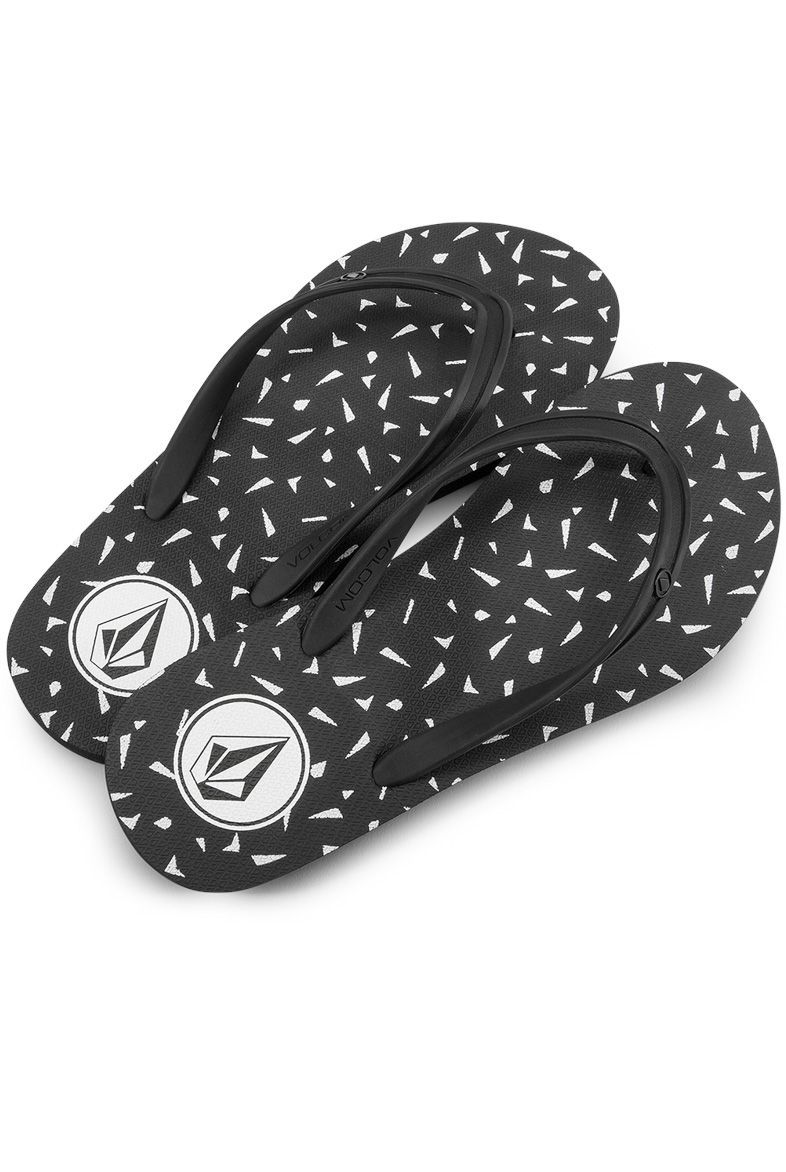Žabky Volcom Rocking 3 Black White | Boardmania.cz